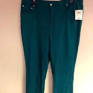 Brand New Teal/Green Snakeskin Pants